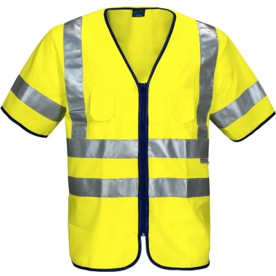Afbeelding van Projob 6707 SIGNALISATIEHESJE MET MOUWEN EN ISO 20471 KLASSE 3 646707 geel