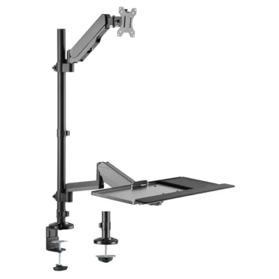 Afbeelding van My Wall HL63L Monitor tafelbeugel 1 stuks 43,2 cm (17) 81,3 (32) Zwart In hoogte verstelbaar, Kantelbaar, Zwenkbaar, Toetsenbordhouder