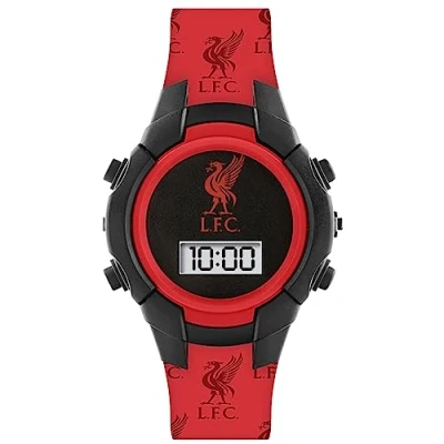 Afbeelding van Liverpool F.C. Jongens digitaal kwartshorloge met siliconen band LFC4001, Rood/Zwart, één maat, riem, Riem