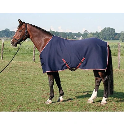 Afbeelding van Harry&#039;s Horse Jersey cooler deken Navy Blue Bovenlengte: 145 cm &amp; Onderlengte: 195