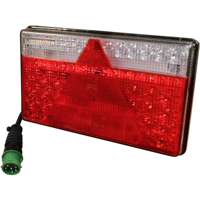 Afbeelding van Achterlicht LED Aspöck Multiled II rechts 8 PIN&#039;s bajonet green + 0.5m kabel, x 1mm² Aspock Achterlichten BouwmanAanhangwagens.nl
