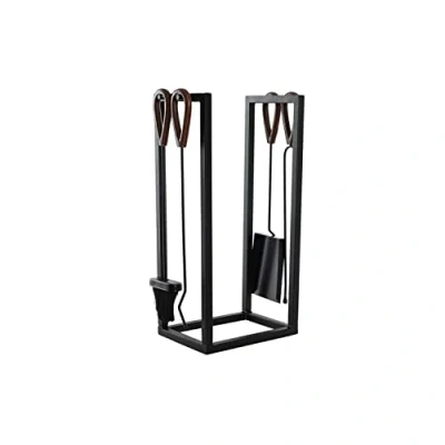 Afbeelding van Houtblok standaard DKD Home Decor Staal Aluminium (20 x 38 60 cm)