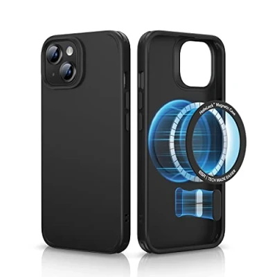 Afbeelding van ESR Classic Hybrid beschermhoes met HaloLock compatibel iPhone 14 en 13, MagSafe, valbescherming militaire standaard, zwart
