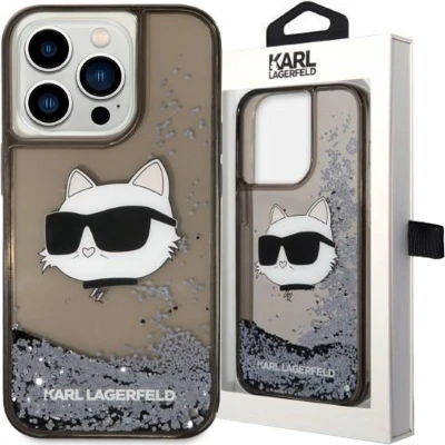 Afbeelding van Karl Lagerfeld KLHCP14XLNCHCK iPhone 14 Pro Max 6.7 zwart/zwart hardcase Glitter Choupette Head