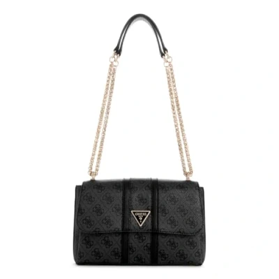 Afbeelding van Guess Noreen Convertible FLAP Schoudertas, Dames, Maat: One Size, Coal logo