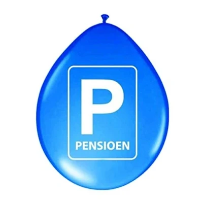 Afbeelding van Ballon Pensioen blauw 8 stuks