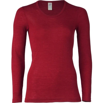 Afbeelding van Engel Natur Dames longsleeve wol/zijde rood maat 38 40