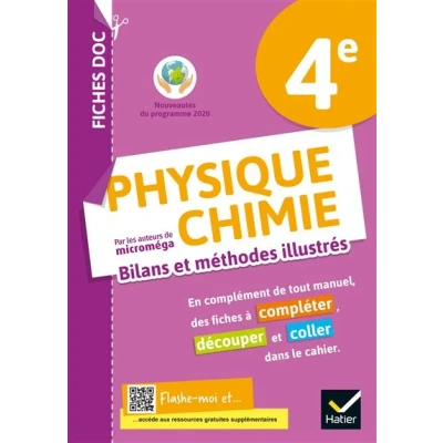 Image de FICHES DOC Bilans et méthodes illustrés Physique chimie 4e Ed 2021 Cahier élève