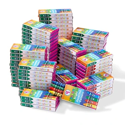 Afbeelding van TWIDDLERS 576 Waskrijtjes (4 Stuks per Doosje), 4 Kleuren Gastgeschenken, Souvenirs, Cadeautjes voor Kinderverjaardag, Kleuterschool