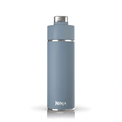 Afbeelding van Ninja Thirsti Waterfles en fles, 530 ml, met lekbestendig deksel, ontworpen voor koolzuurhoudende dranken, warme koude ideaal reizen sport, drievoudig geïsoleerd, roestvrij stalen