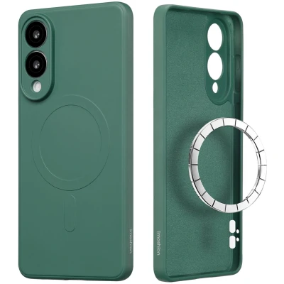 Afbeelding van imoshion Color Backcover met MagSafe voor de Samsung Galaxy S25 Edge Donkergroen