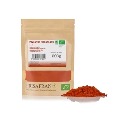 Image de FRISAFRAN paprika Piquant en Poudre Bio 200g Épice fort &amp; Moulu d&#039;Espagne chaud pas d&#039;additifs Récolté de manière durable naturel