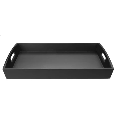 Afbeelding van Olympia Bamboe Zwart Groot Dienblad 510x350x70mm DP883 Horeca &amp; Professioneel