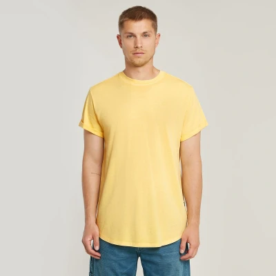 Afbeelding van G STAR LASH Tshirt basic, Heren, Maat: XL, Lt buff yellow gd