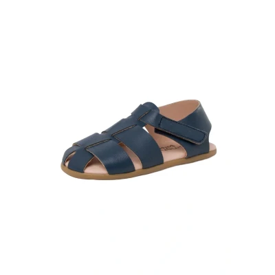 Afbeelding van Pisamonas Barefoot Tiras Outdoorsandalen voor kinderen, Maat: 27, Azul marino Leer