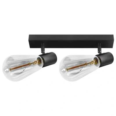 Afbeelding van Miratic Plafondspots E27 IP20 plafondverlichting voor woonkamer, keuken en slaapkamer, plafondlamp, spot binnenverlichting (geen lamp inbegrepen) (2 x 60 W)