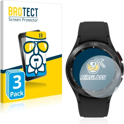 Afbeelding van BROTECT Screenprotector voor Samsung Galaxy Watch 4 Classic (42mm) Folie Beschermfolie Beschermglas transparant (3 Stuks)