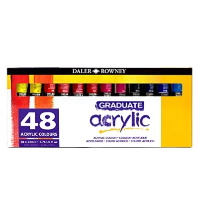 Afbeelding van DALER ROWNEY Graduate Acrylverfset, 48 tubes 22 ml