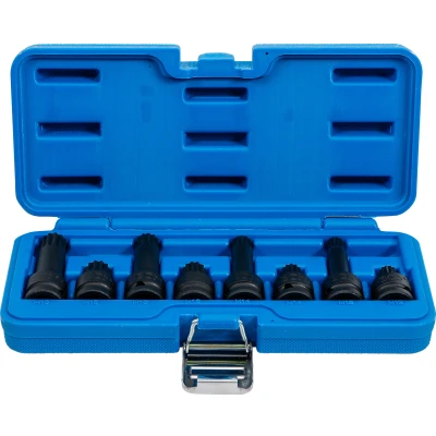 Afbeelding van BGS Kracht dopsleutelbitset 1/2&quot; veeltand (voor XZN) M12 M18, 8 delig