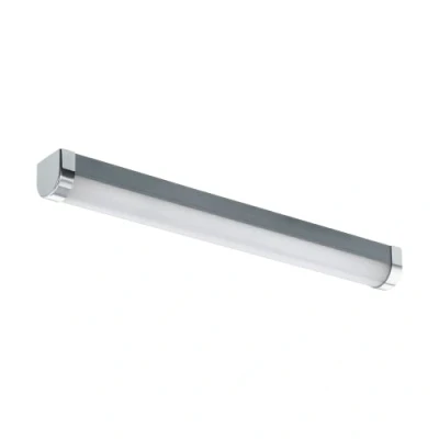 Afbeelding van EGLO Tragacete 1 led badkamerlamp, spiegellamp, wandlamp, zilverkleurig kunststof en verchroomd metaal, IP44, neutraal wit, 45 cm