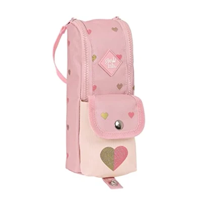 Afbeelding van Schoolpennenzak Glow Lab Hearts Roze (6 x 21 6 cm)