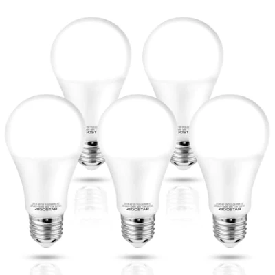 Afbeelding van Aigostar Ledlamp E27, koudwit, 6500 K, 1170 lumen, 12 W, komt overeen met 81 W gloeilamp, A60 ledlampen, hoek van 280 graden, niet dimbaar, 5 stuks