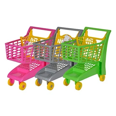 Afbeelding van Androni Plastic winkelwagen grijs geel