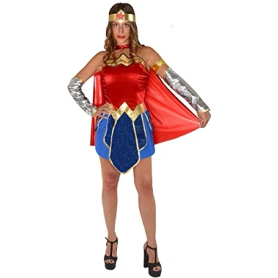 Afbeelding van Ciao S.r.l Verkleedpak Wonder Woman Dames Rood 6 delig Maat S
