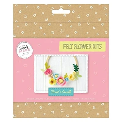 Afbeelding van Simply Make Felt Flower Kits Floral Wreath (DSM 106080)