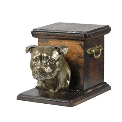 Afbeelding van Elegante urn hond voor Staffordshire Bull Terrier met hondenbuste