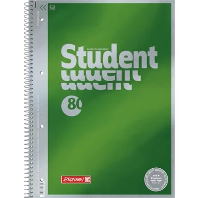 Afbeelding van Brunnen Duo 1067174 Premium notitieblok met metaaleffect, liniatuur 27 + 28,90 g/m², 40 vellen gelinieerd, ongelinieerd/wit A4