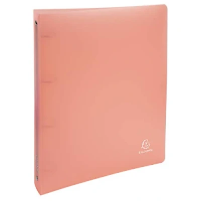 Image de Exacompta Réf. 51977E lot de 5 Classeurs 4 anneaux 30 mm en polypropylène dimensions 32 x 26,8 cm pour format A4 maxi 297 242 Chromaline Pastel couleur corail