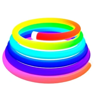 Afbeelding van Calex Smart Neon Tube 360 3M Lichtstrip, RGBIC &amp; Warm Wit, 16 Miljoen Kleuren, IP44, Binnen/Buiten, App Bedienbaar, Schemafunctie, Spraakbesturing LED Strip, Lichtsnoer, Verlichting