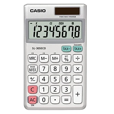 Afbeelding van Casio Zakrekenmachine Sl 305 Eco