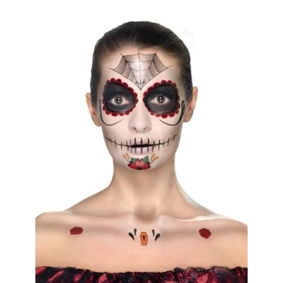 Afbeelding van SMIFFY&#039;S Dia de los Muertos prinses schmink set voor vrouwen