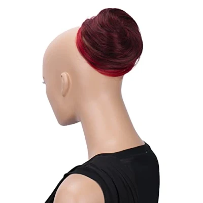 Afbeelding van CAISHA Hepburn Bun haarstukje, opgestoken haar, rode mix, DC20
