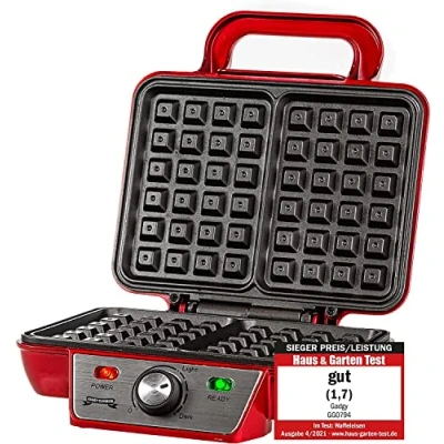 Afbeelding van Gadgy Wafelijzer Wafelmaker 2 Wafels per keer Waffle Maker Anti Aanbaklaag 1000 Watt Regelbare Thermostaat
