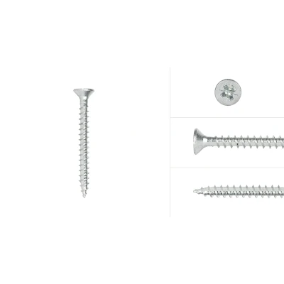 Afbeelding van Wovar Spaanplaatschroeven Verzinkt 3.5 x 45 mm Pozidrive Voldraad 200 Stuks
