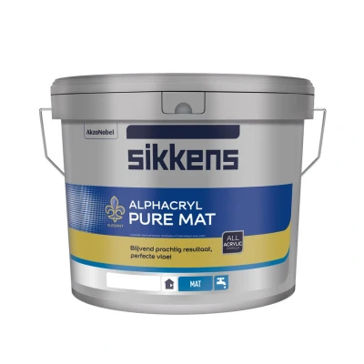 Afbeelding van Sikkens Alphacryl Pure Mat SF 5 Liter op Kleur
