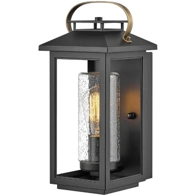 Afbeelding van Buitenwandlamp Atwater, lantaarn, zwart, 35,5cm