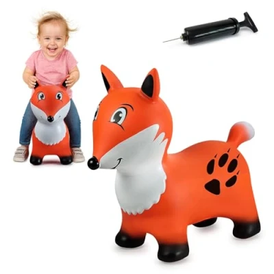 Afbeelding van Jamara 466006 Skippydier Vosje Bruin/Oranje Junior met Pomp