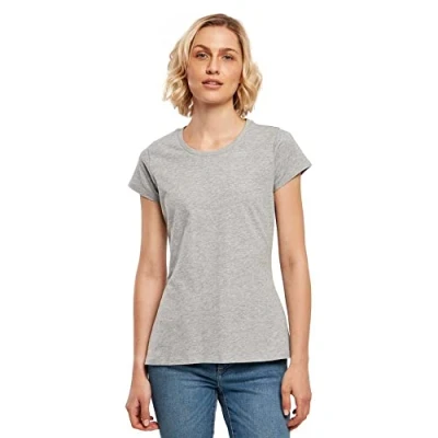 Afbeelding van Damesshirt &#039;Basic Tee&#039; met ronde hals Heather Grey 3XL