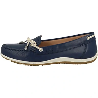 Afbeelding van Geox Mokassin Instappers, Dames, Maat: 40, Blue Leer