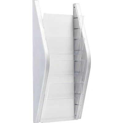 Image de Helit Porte brochures mural, A4 portrait, 4 compartiments,