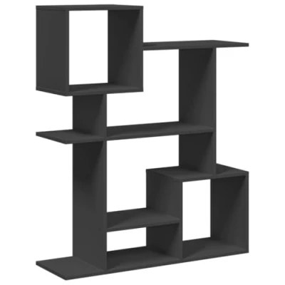Afbeelding van Kamerscherm / boekenkast 92x29x112 cm bewerkt hout zwart