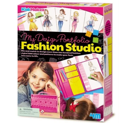 Afbeelding van 4M kidzmaker tekenset fashion studio