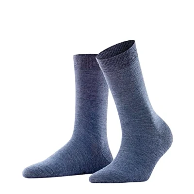 Afbeelding van FALKE Softmerino warme ademende merinowol katoen sokken dames blauw Maat 39 40