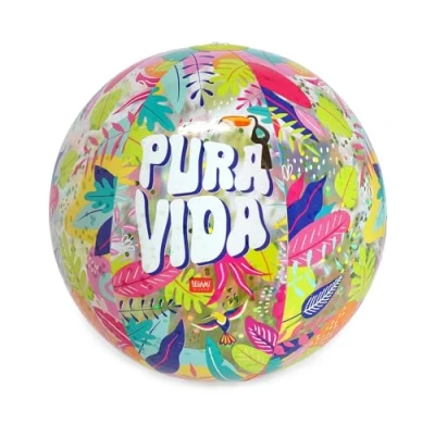 Afbeelding van Legami opblaasbare strandbal, pvc bal, zacht, voor kinderen, zeefeesten, opblaasbaar, voetbal, volleybal, diameter 40 cm