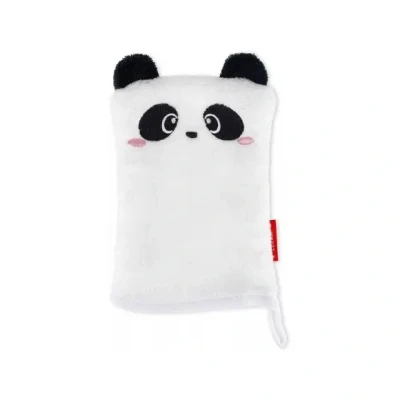 Afbeelding van Legami Herbruikbare make up remover handschoenen, zachte stof, verwijdert gezichtsmake up, wasbaar, hypoallergeen, milieuvriendelijk, 12 x 19 cm, Panda thema