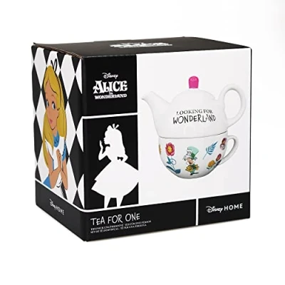 Afbeelding van Disney Alice in Wonderland Theeservies voor één persoon Theekopje Theepot Home een kopje